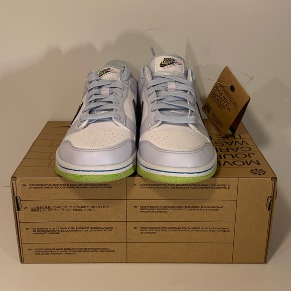 🧃[BRAND NEW] NIKE DUNK LOW 3D SWOOSH GREY GRADE SCHOOL SHOES SIZE 6 SNEAKERS 🧃 - Picture 10 of 13
